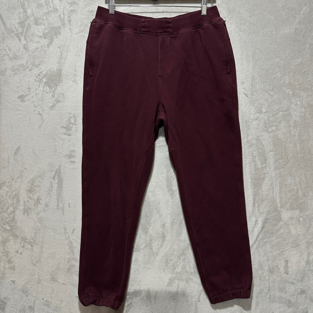 Lululemon City Sweat Jogger Mens Large Cassis Maroon Fleece Pants LM5BBRS